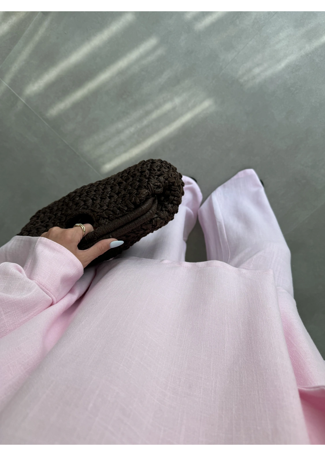 Salaş Yarasakol Pembe Keten Takım
