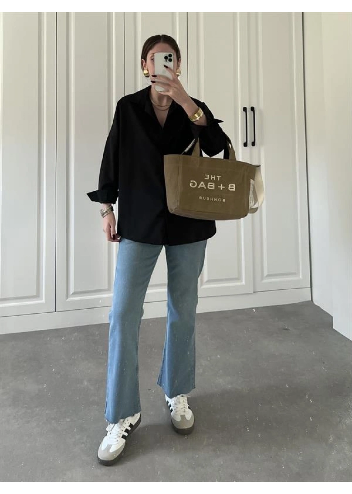 Siyah Basic Poplin Gömlek