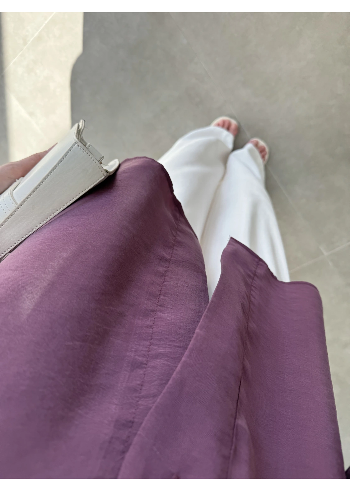 Sofi Tek Düğme Oversize Tensel Vişne Gömlek