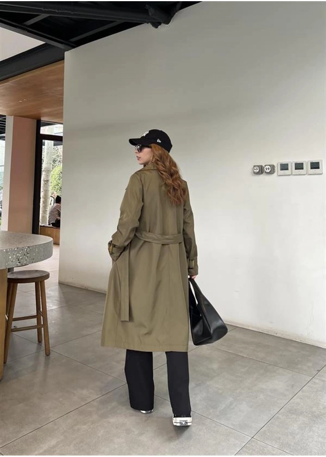 Stradi Model Haki Astarlı Uzun Trençkot
