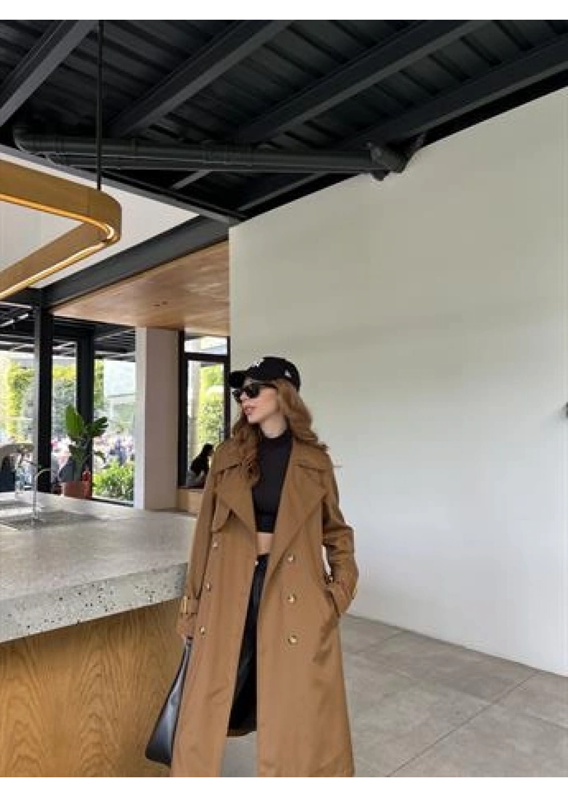 Stradi Model Kahve Astarlı Uzun Trençkot