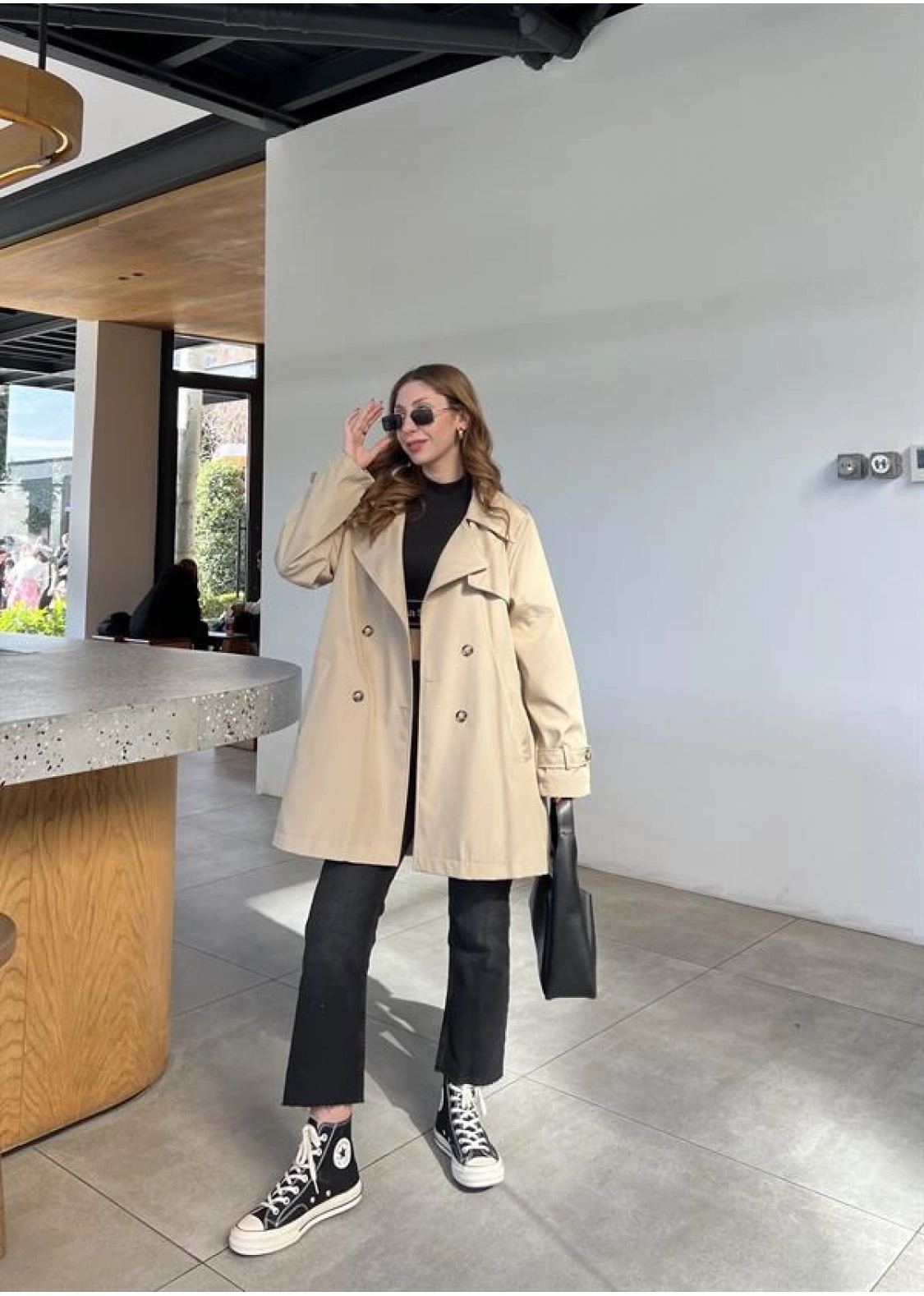 Stradi Model Kısa Taş Astarlı Trençkot