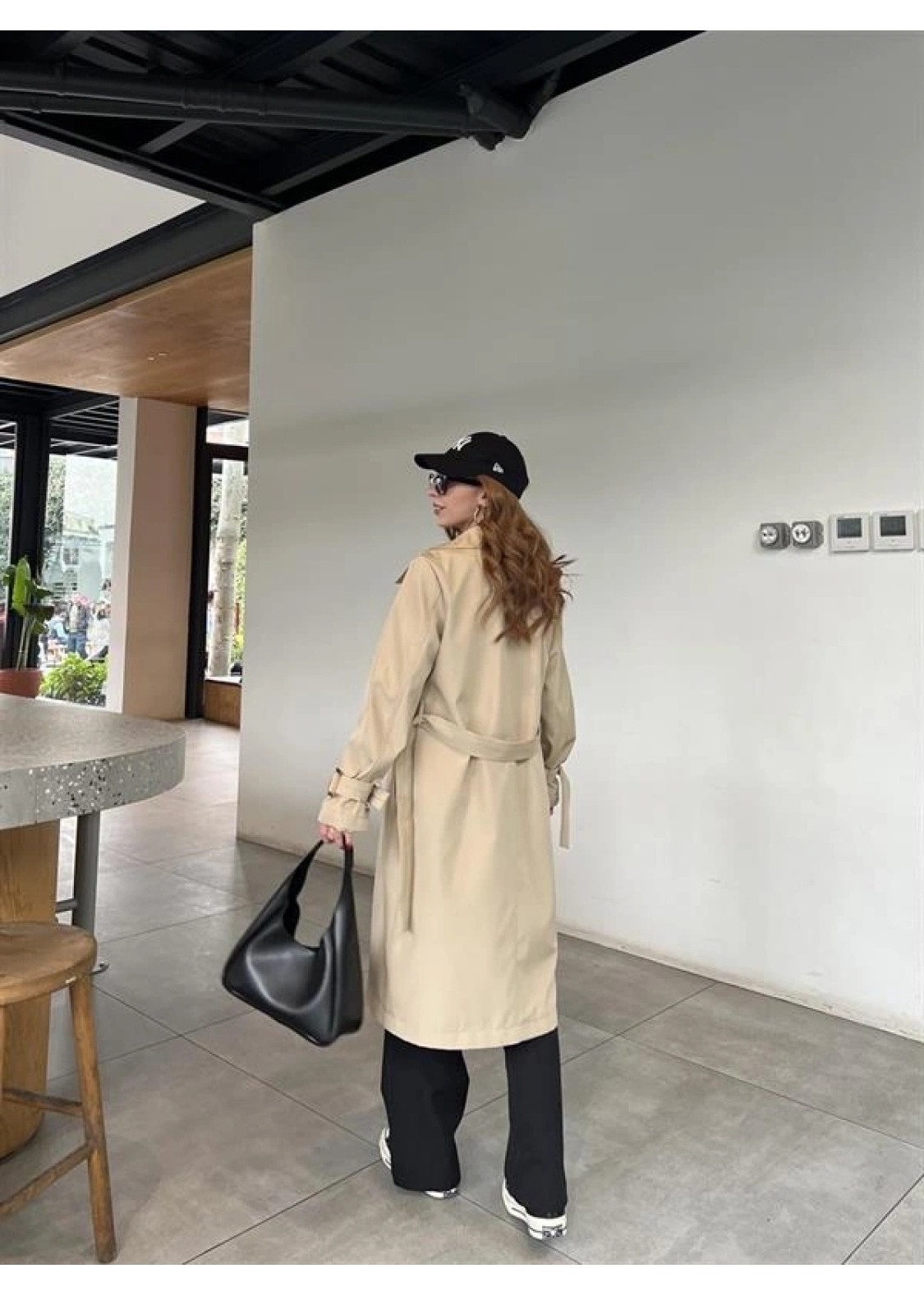 Stradi Model Taş Astarlı Uzun Trençkot