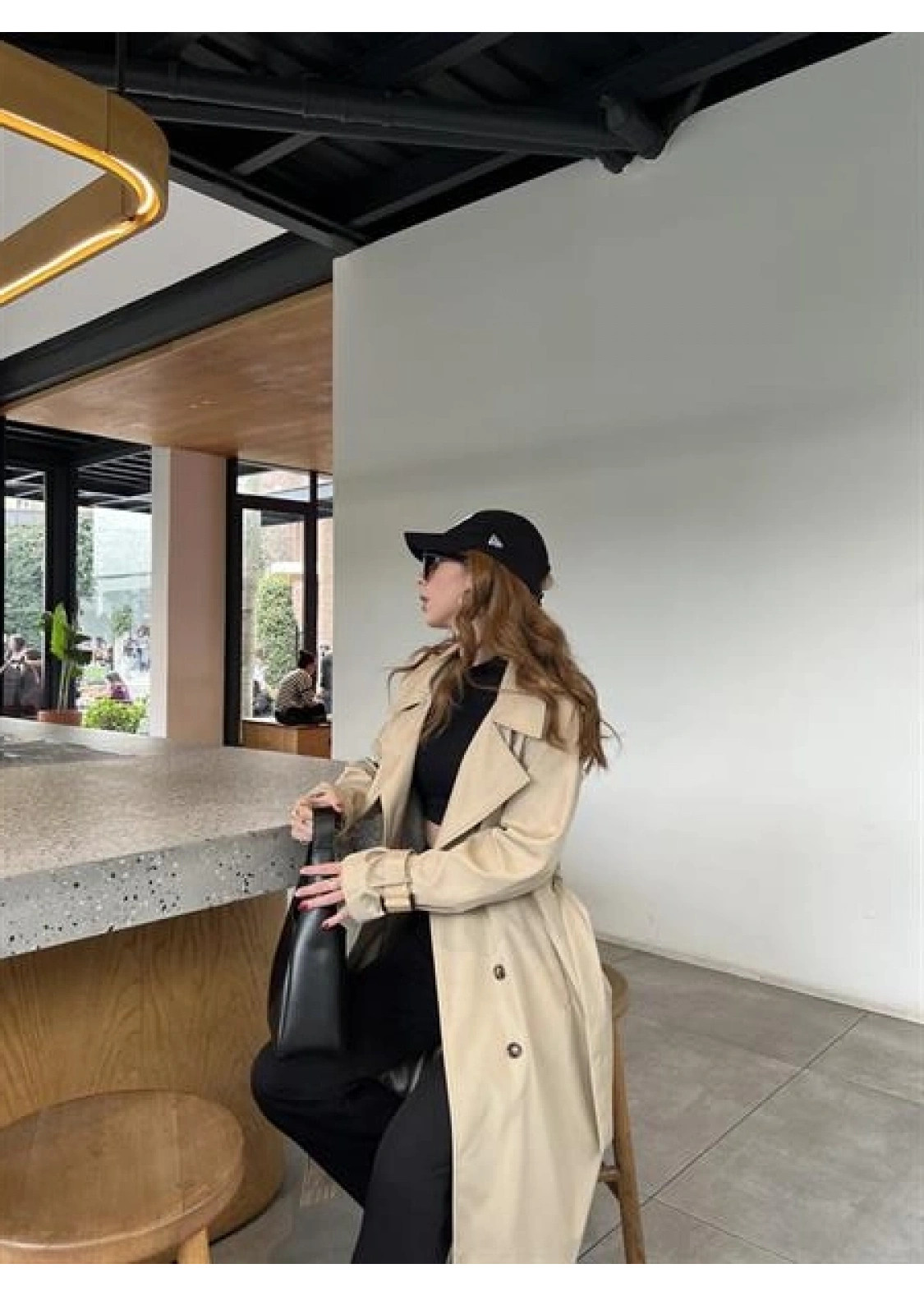 Stradi Model Taş Astarlı Uzun Trençkot