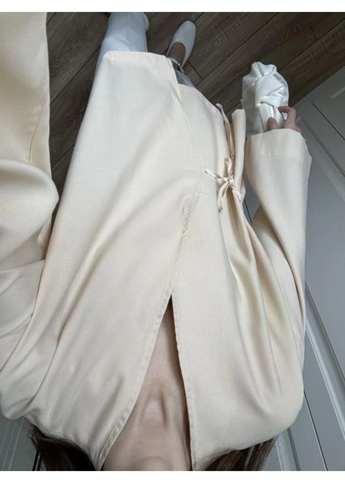 Taş Yandan Bağlamalı Tensel Kimono Ceket