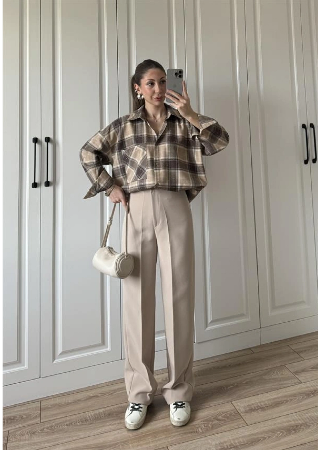 Taşlı Taş Ekose Gömlek