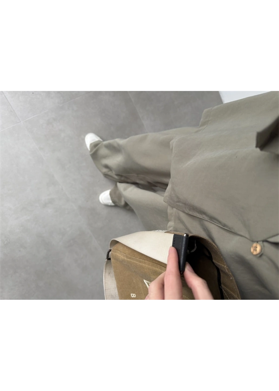 Tek Düğme Oversize Tensel Haki Takım