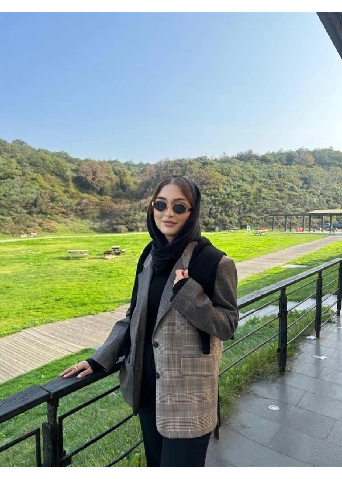 Vintage Kahve Astarlı Oversize Blazer Ceket