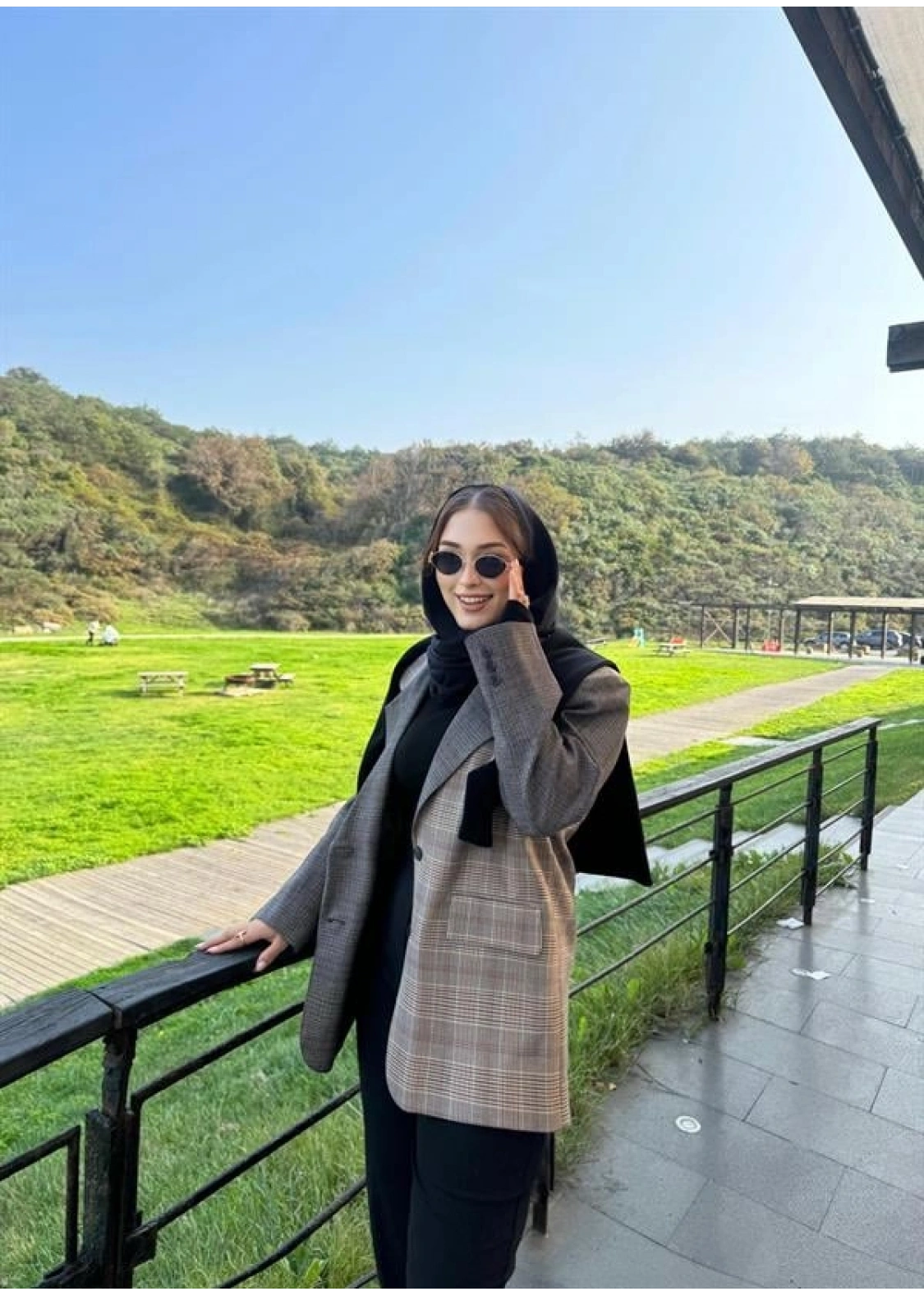 Vintage Kahve Astarlı Oversize Blazer Ceket