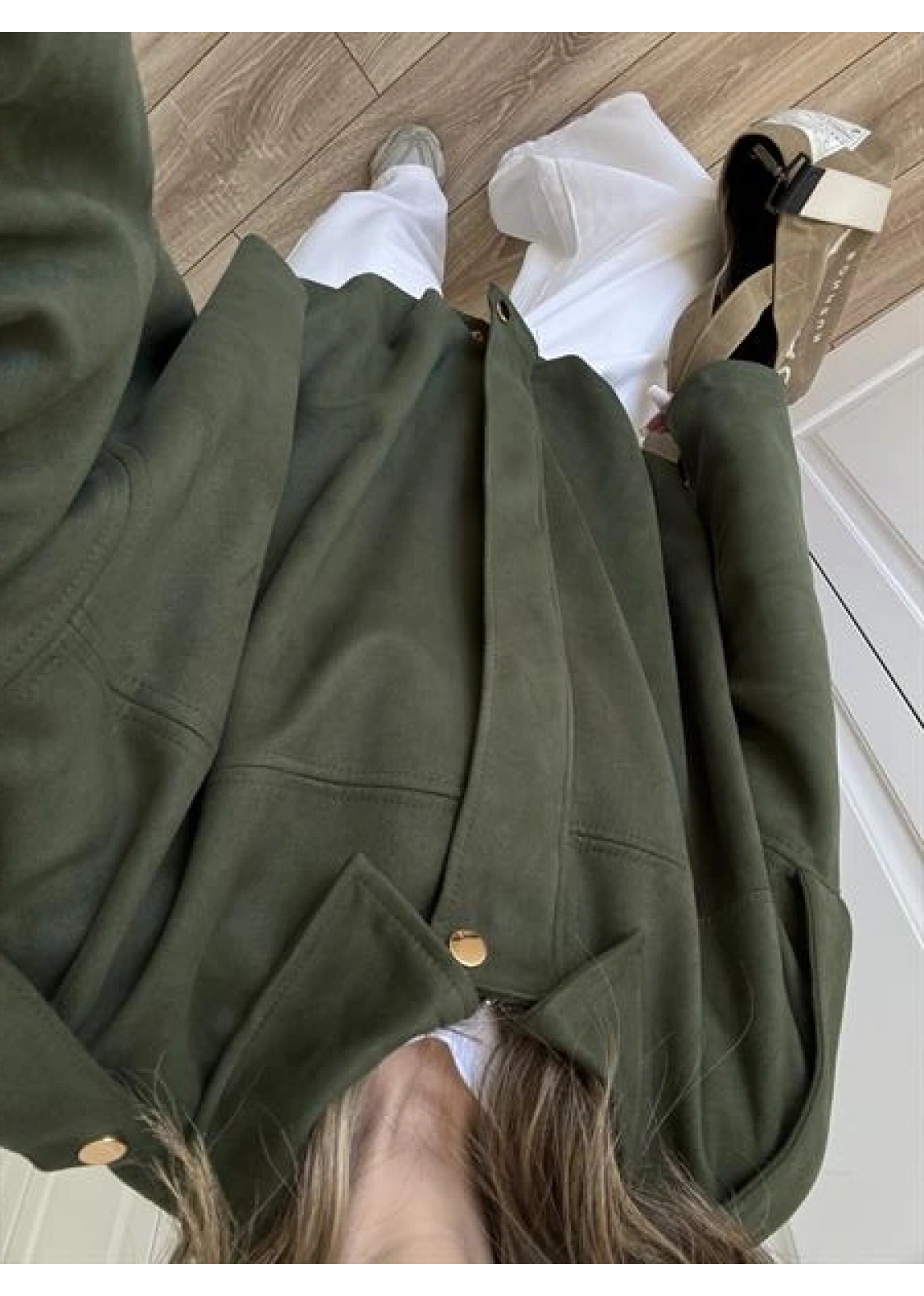 Viral Süet Astarlı Haki Bomber Ceket
