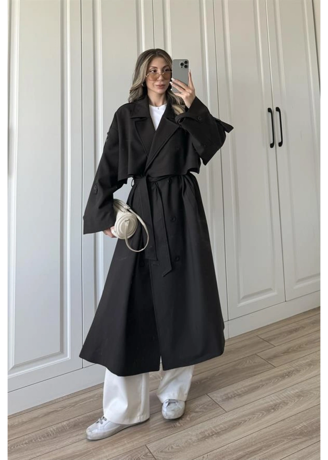 Voi Premium Yüksek Kalite Astarlı Acı Kahve Trençkot