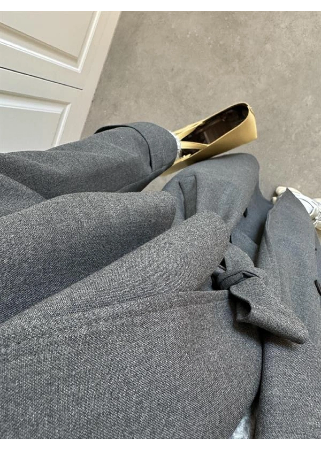 Voi Premium Yüksek Kalite Astarlı Antrasit Trençkot