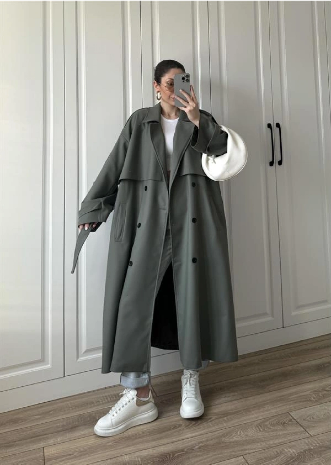 Voi Premium Yüksek Kalite Astarlı Haki Trençkot