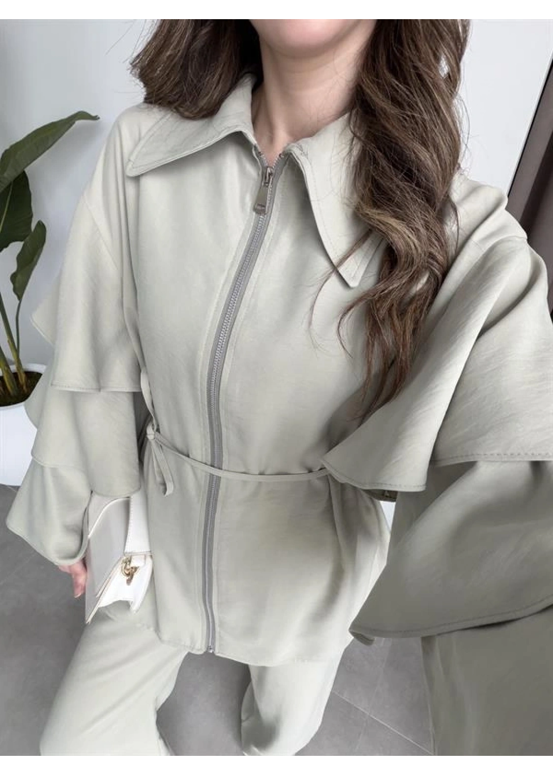 Volan Kol Detaylı Mint Takım