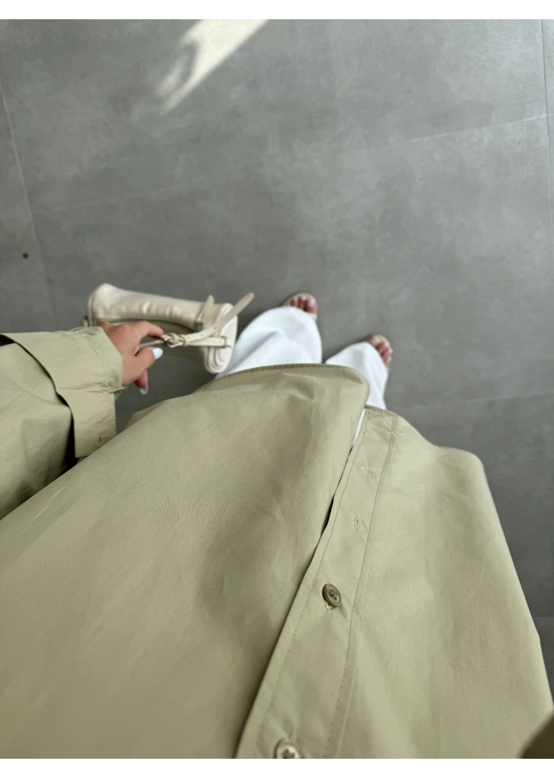 Yale Oversize Poplin Açık Haki Gömlek