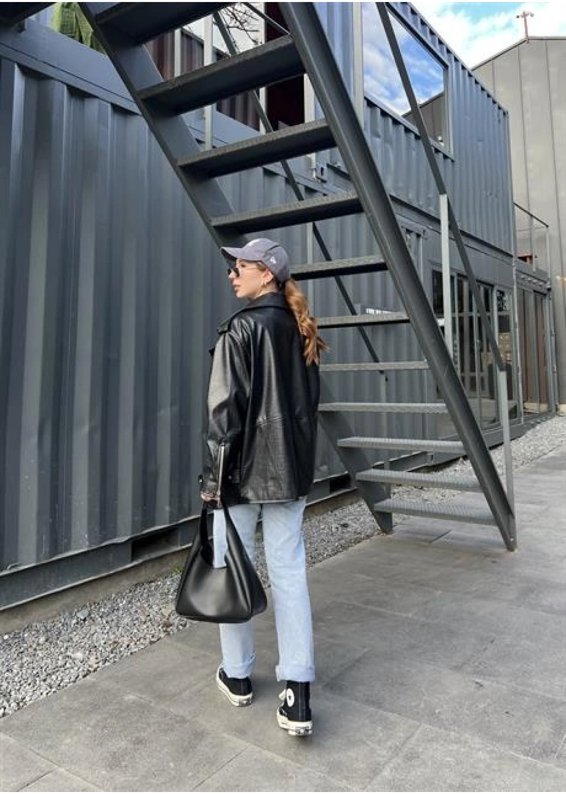 Zara Model Siyah Timsah Desenli Deri Biker Ceket