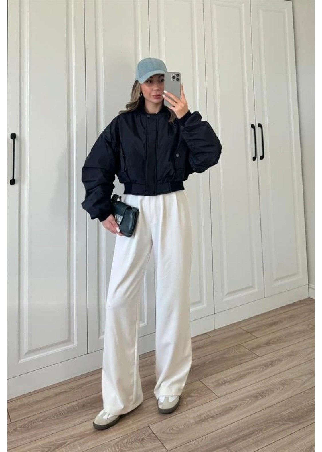 Zr Model. Astarlı Lacivert Bomber Ceket