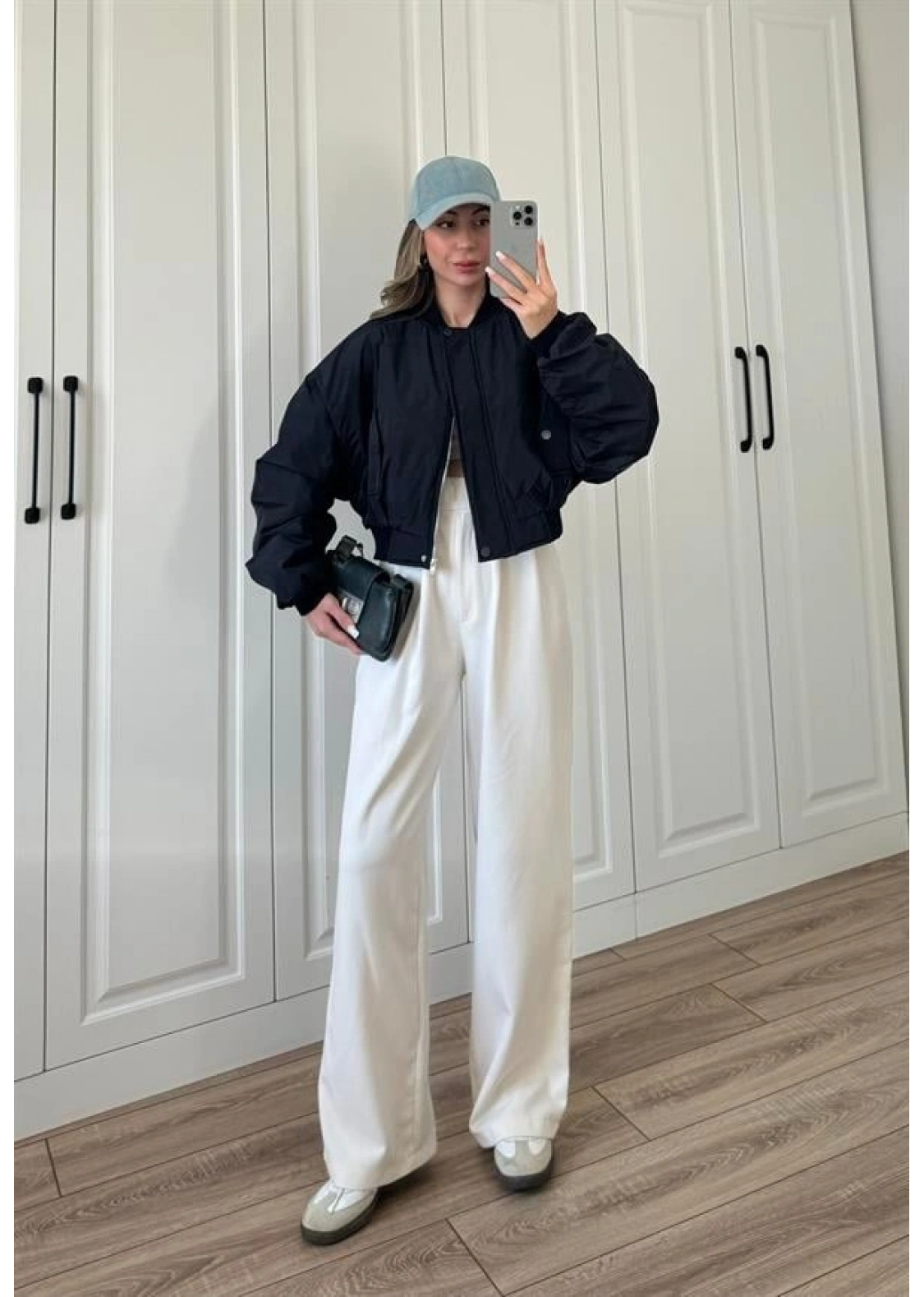 Zr Model. Astarlı Lacivert Bomber Ceket