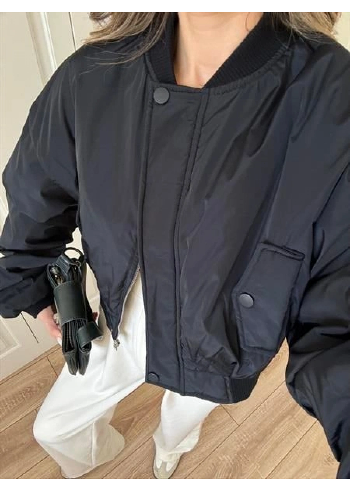 Zr Model. Astarlı Lacivert Bomber Ceket