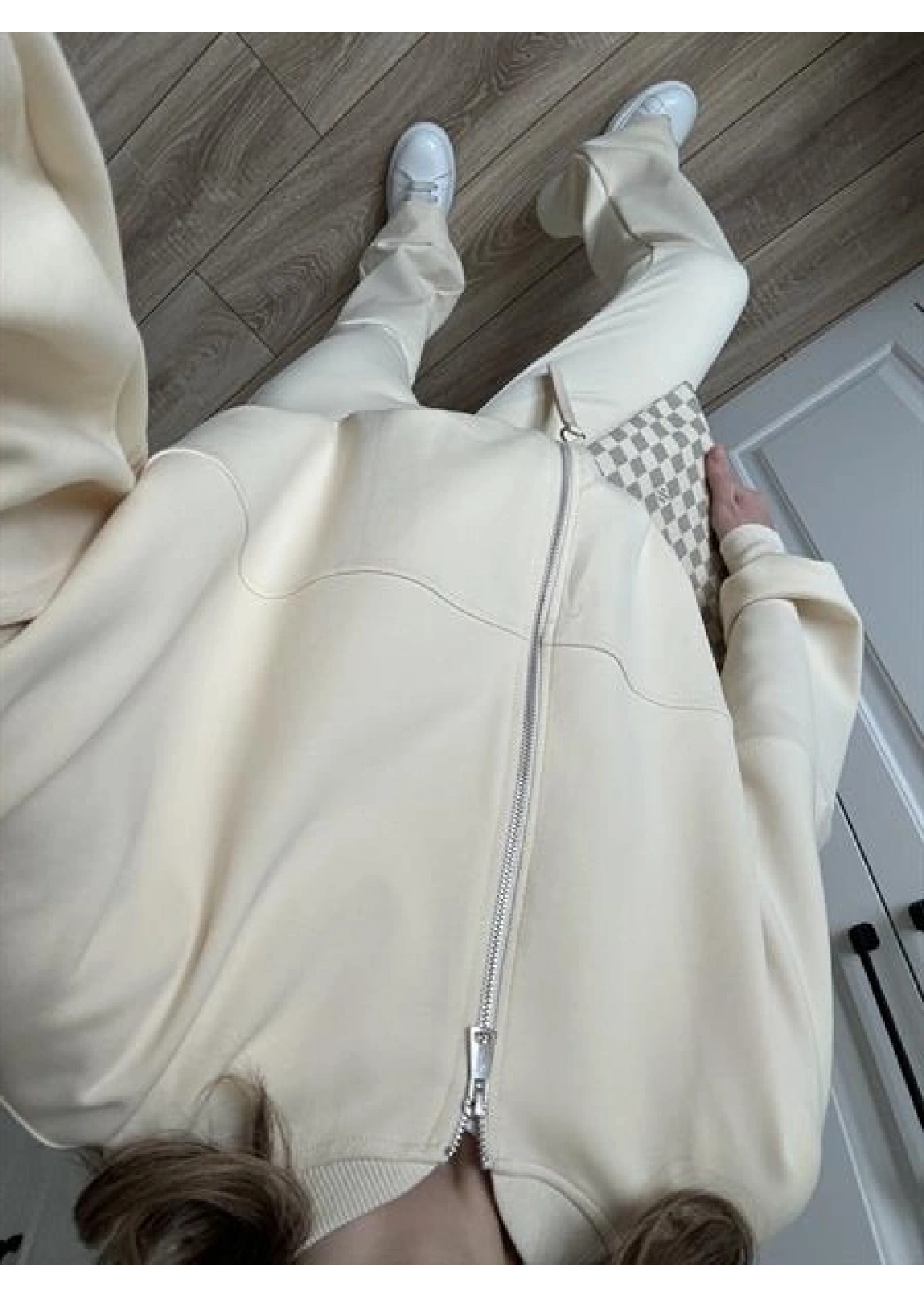 Zr Model İspanyol Paça Bej Eşofman Takımı