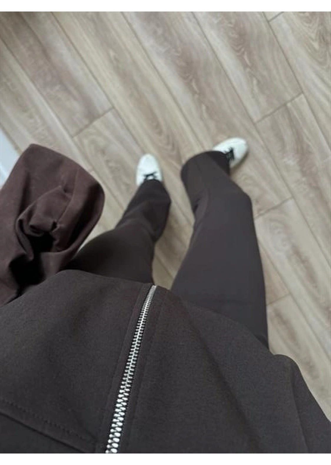 Zr Model İspanyol Paça Kahve Eşofman Takımı