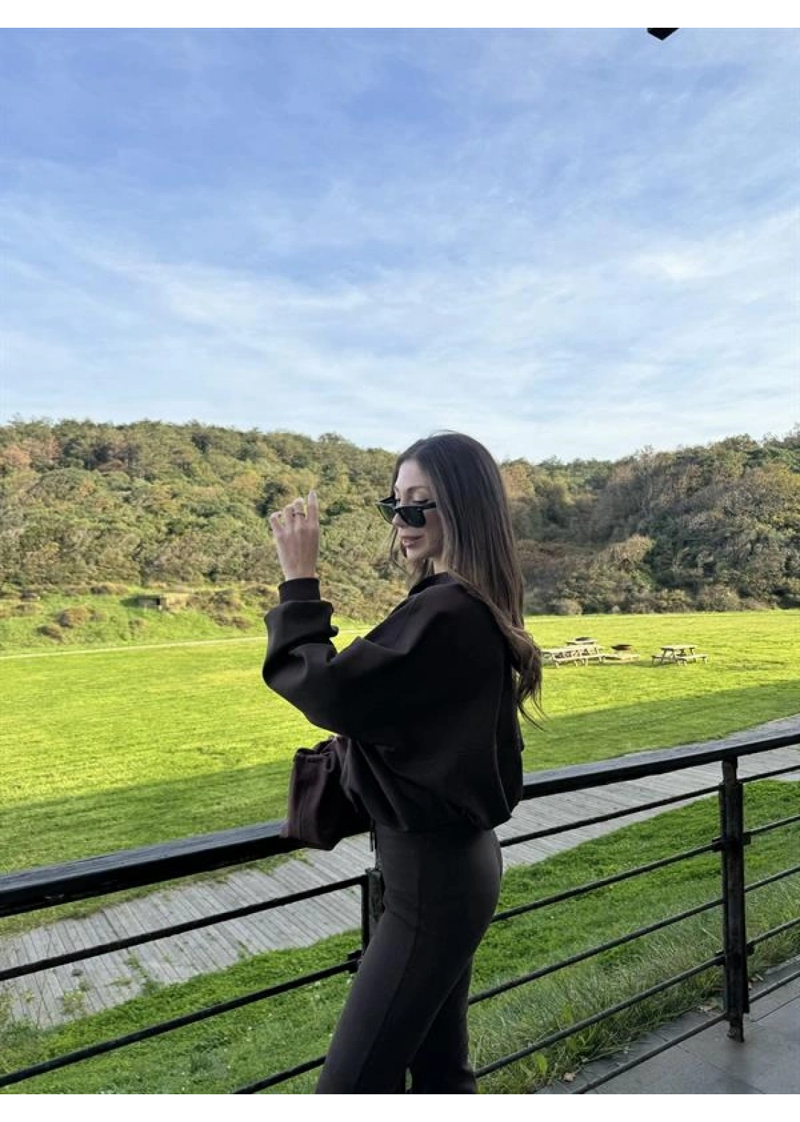 Zr Model İspanyol Paça Kahve Eşofman Takımı