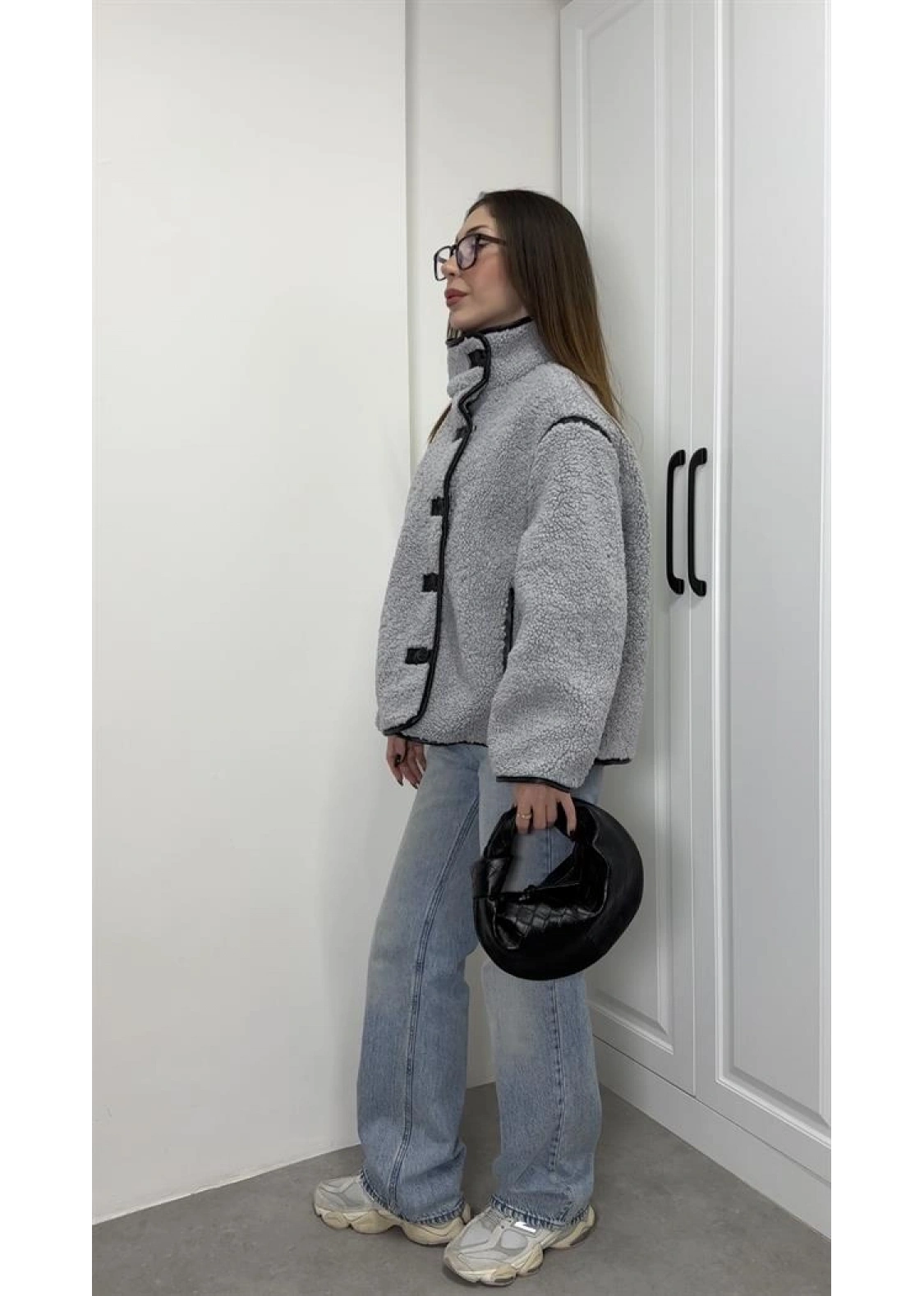 Zr Model Nova Gri Peluş Mont