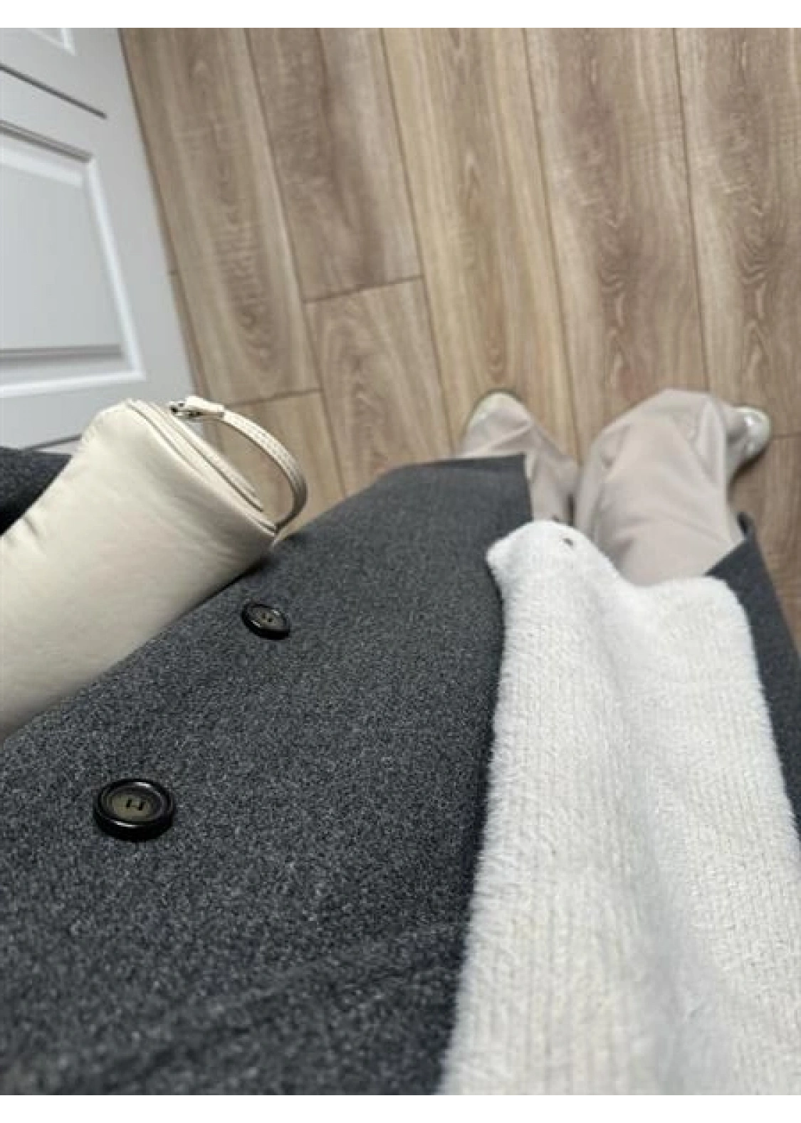 Zr Model Oversize Antrasit Kaşe Kaban