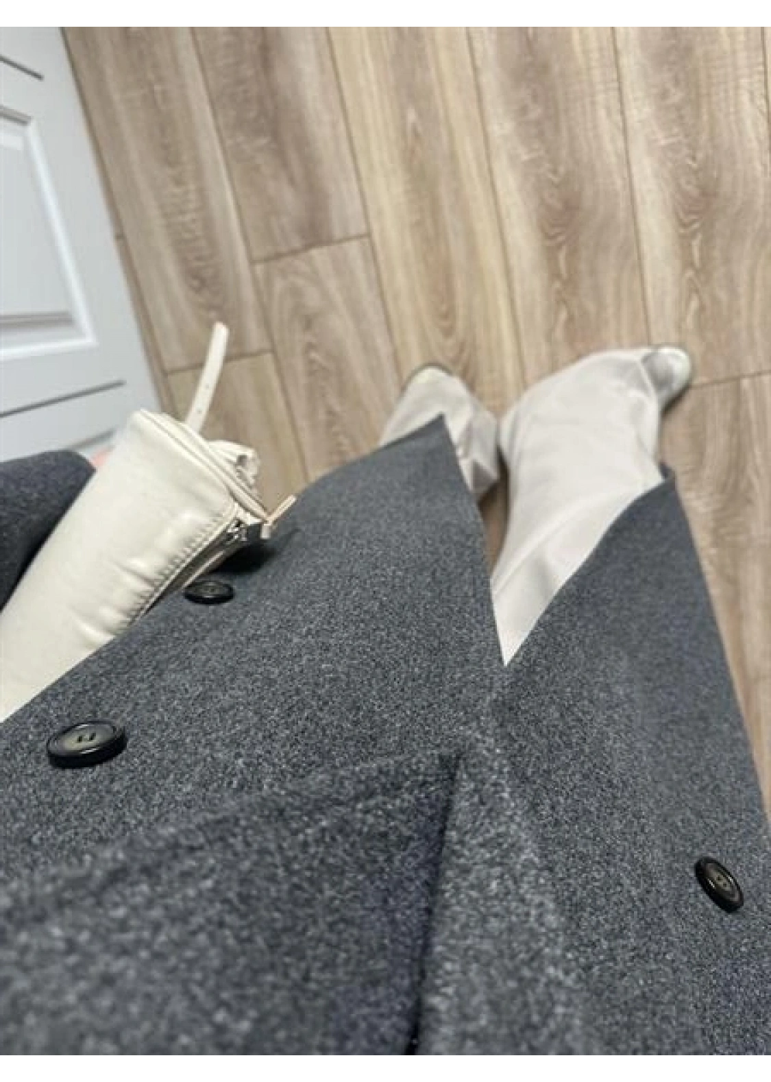 Zr Model Oversize Antrasit Kaşe Kaban