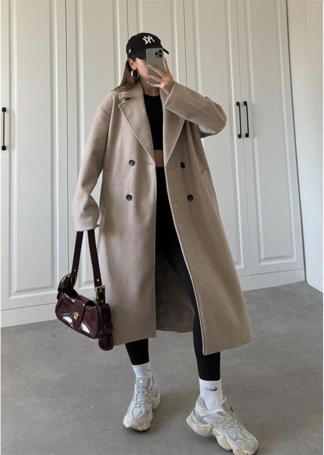 Zr Model Oversize Vizon Kaşe Kaban