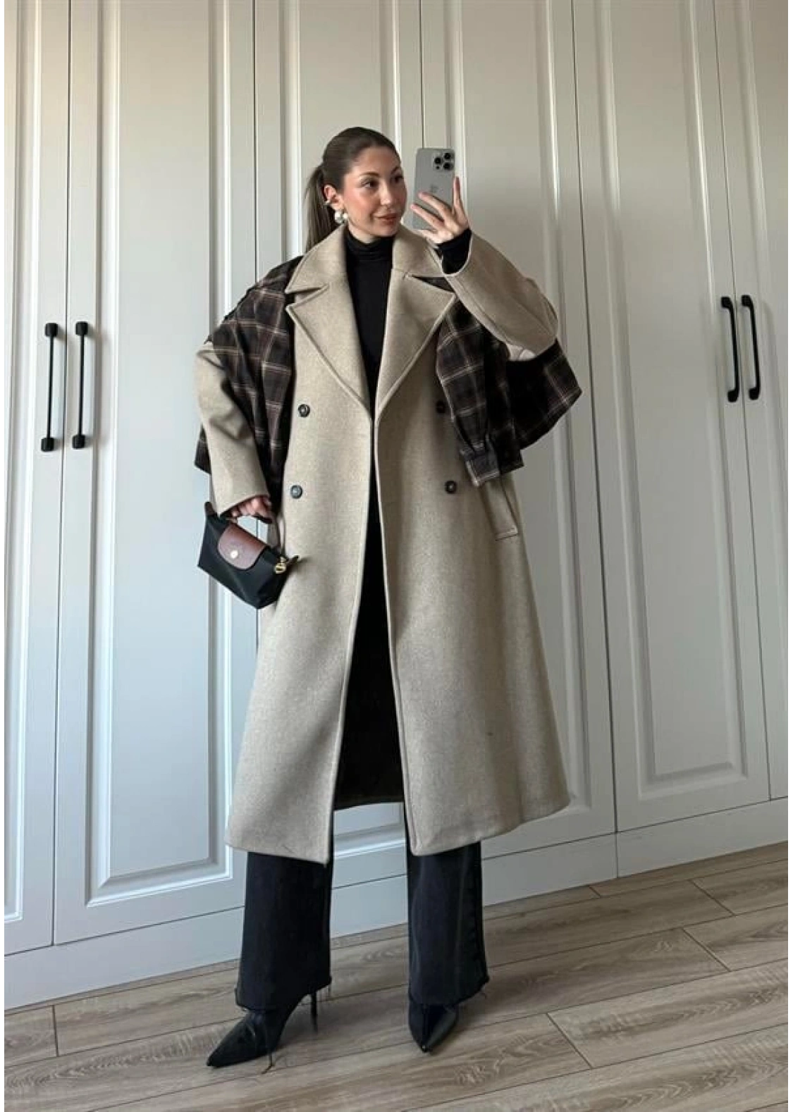 Zr Model Oversize Vizon Kaşe Kaban