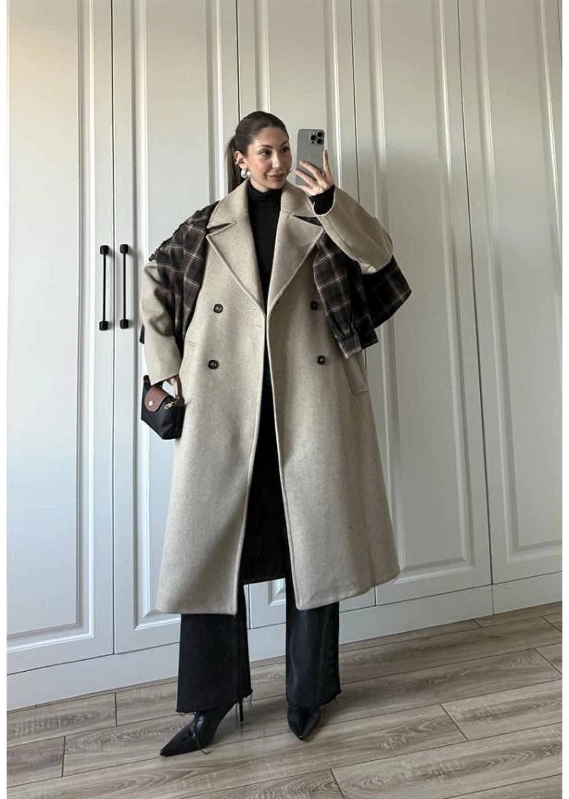 Zr Model Oversize Vizon Kaşe Kaban