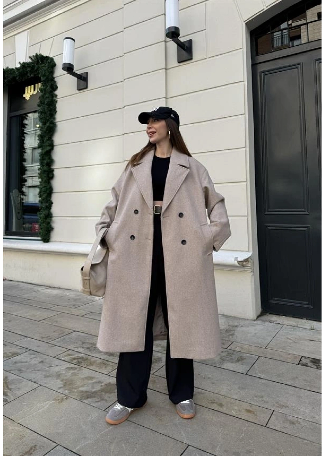 Zr Model Oversize Vizon Kaşe Kaban