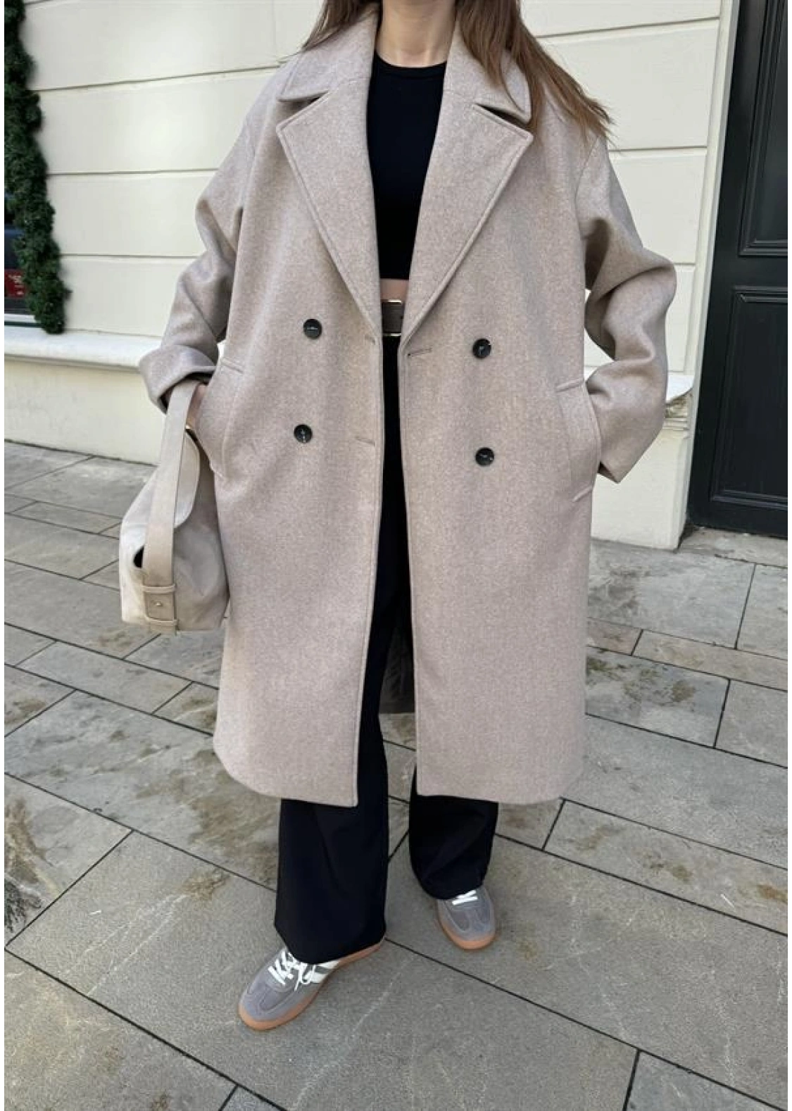 Zr Model Oversize Vizon Kaşe Kaban