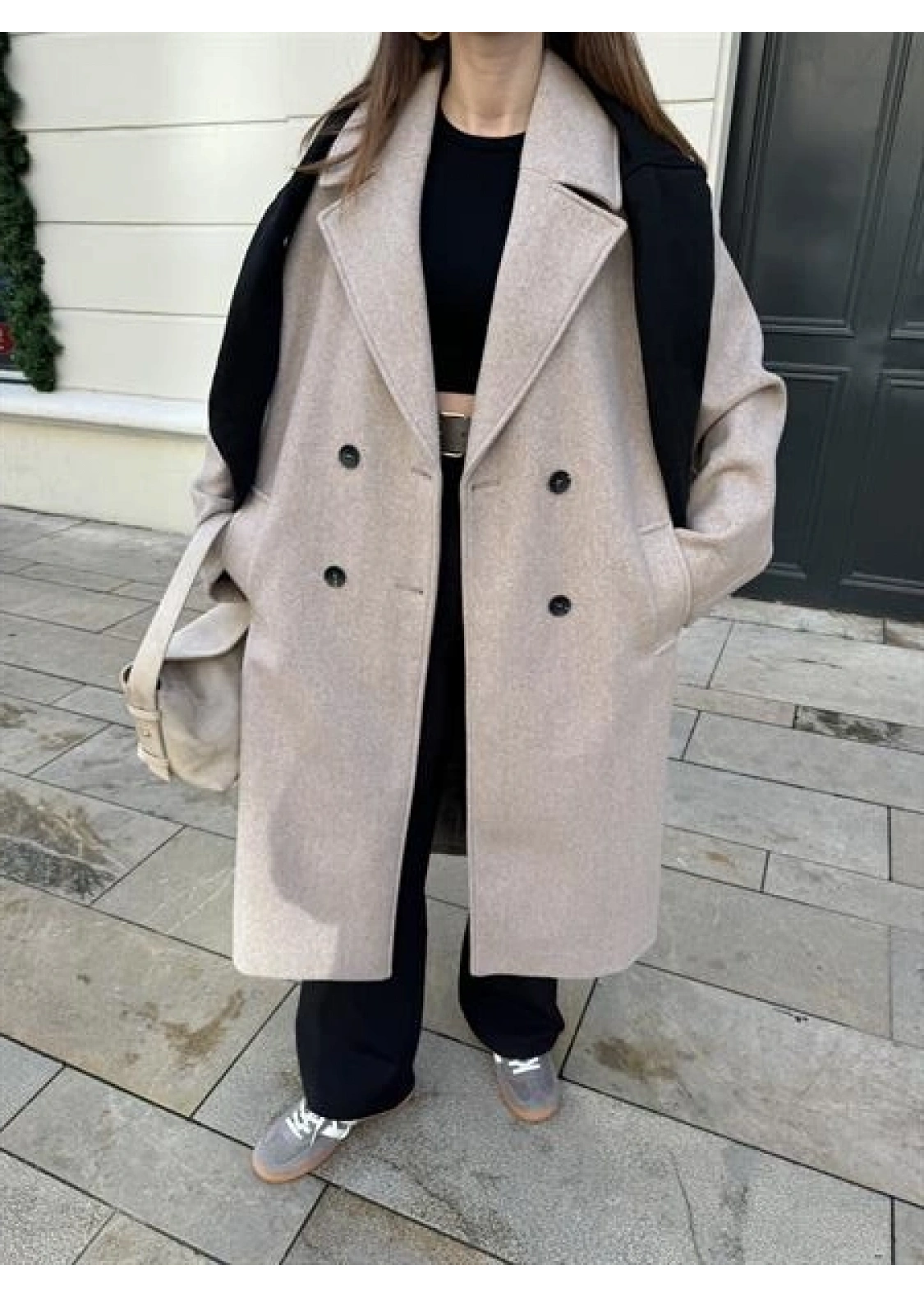 Zr Model Oversize Vizon Kaşe Kaban