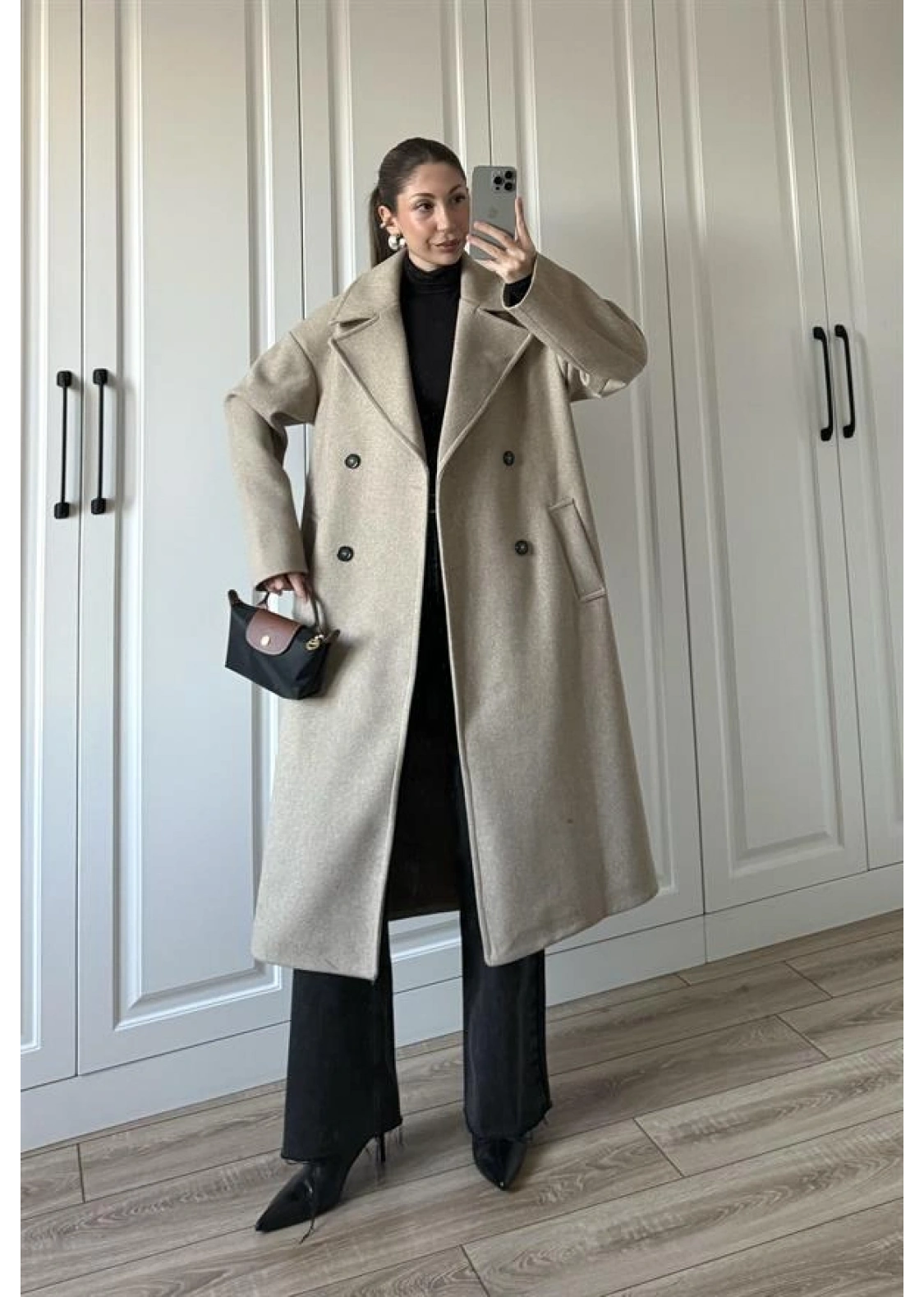 Zr Model Oversize Vizon Kaşe Kaban