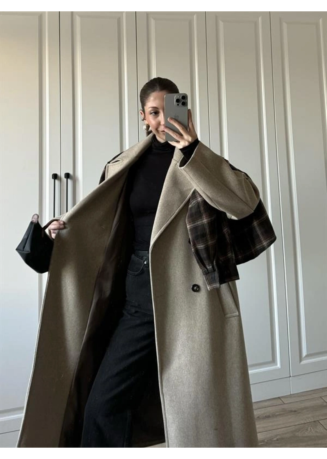 Zr Model Oversize Vizon Kaşe Kaban