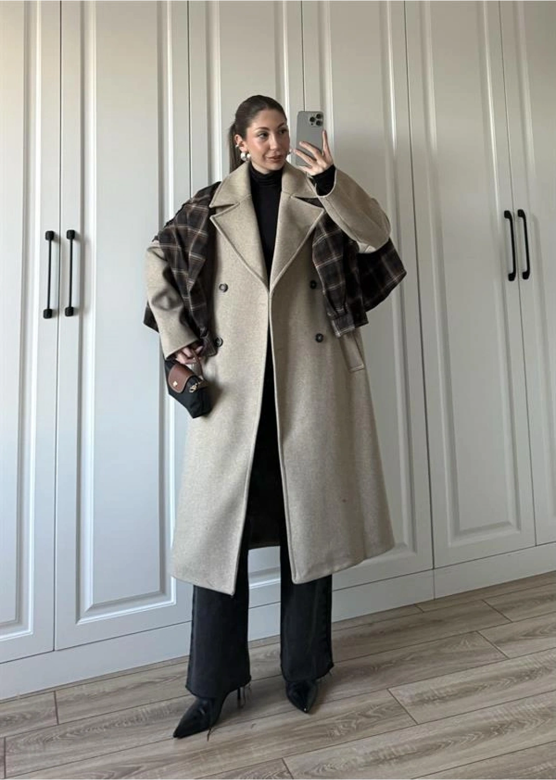 Zr Model Oversize Vizon Kaşe Kaban