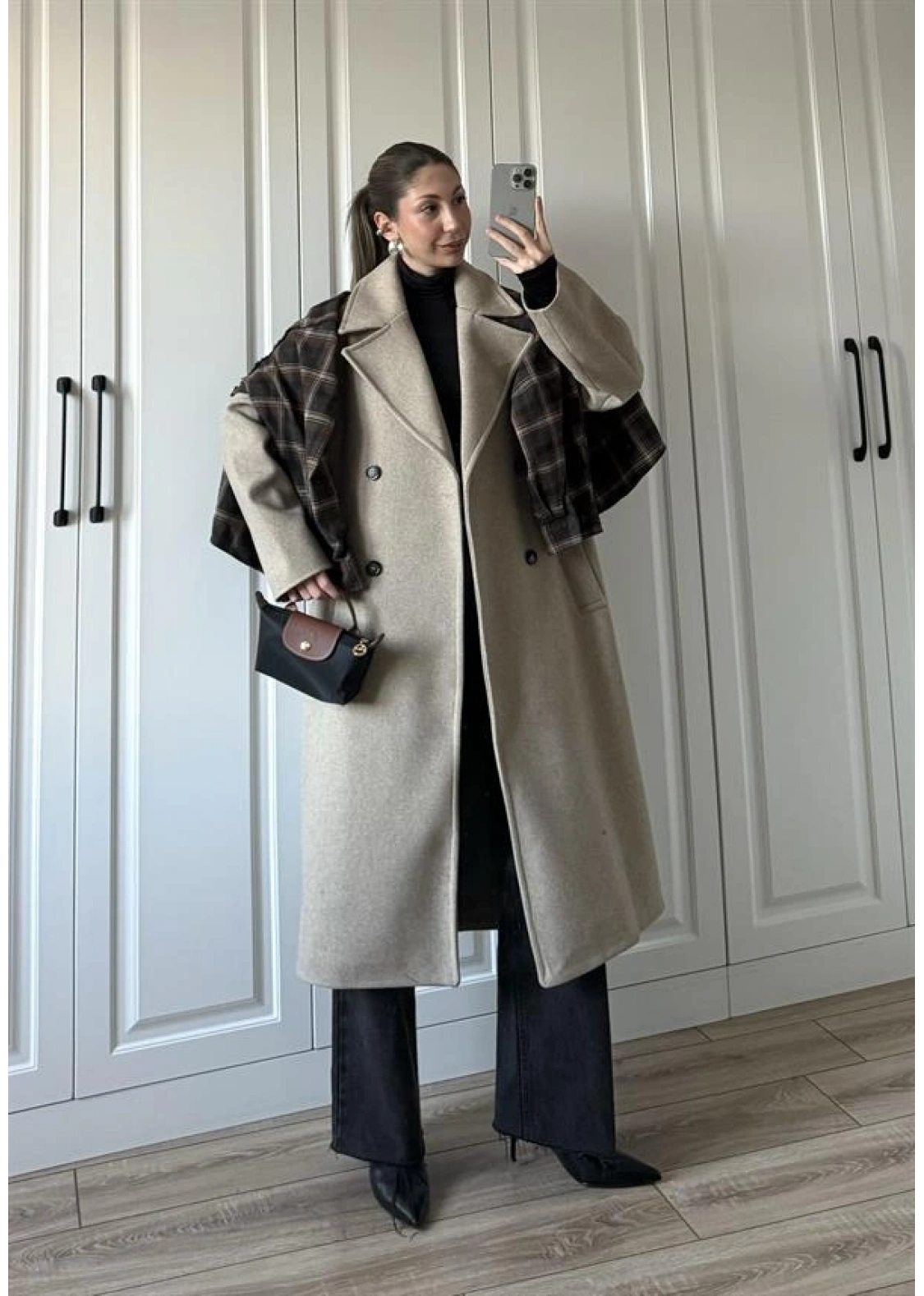 Zr Model Oversize Vizon Kaşe Kaban