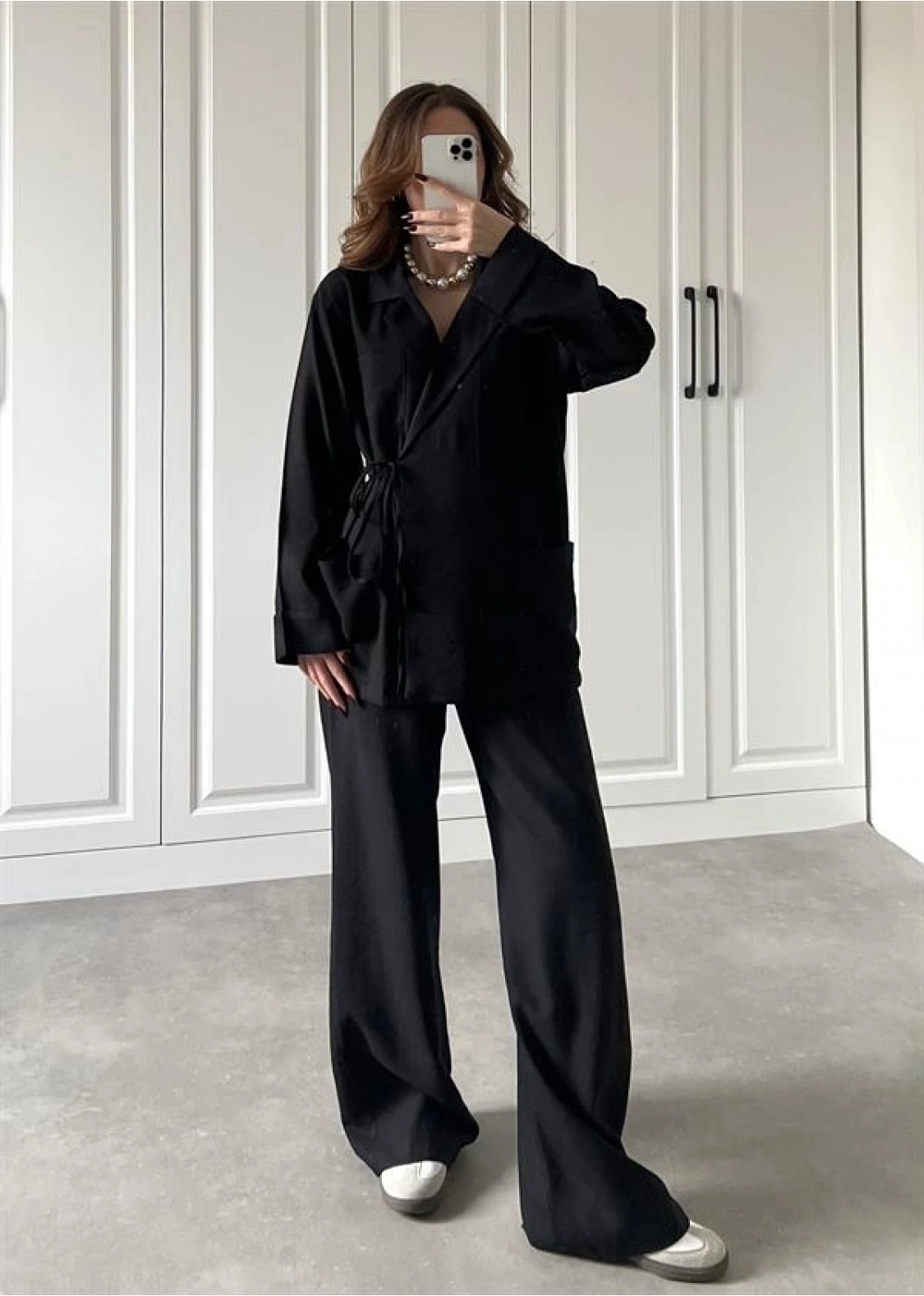 Zr Model Siyah Tensel Bağlamalı Takım