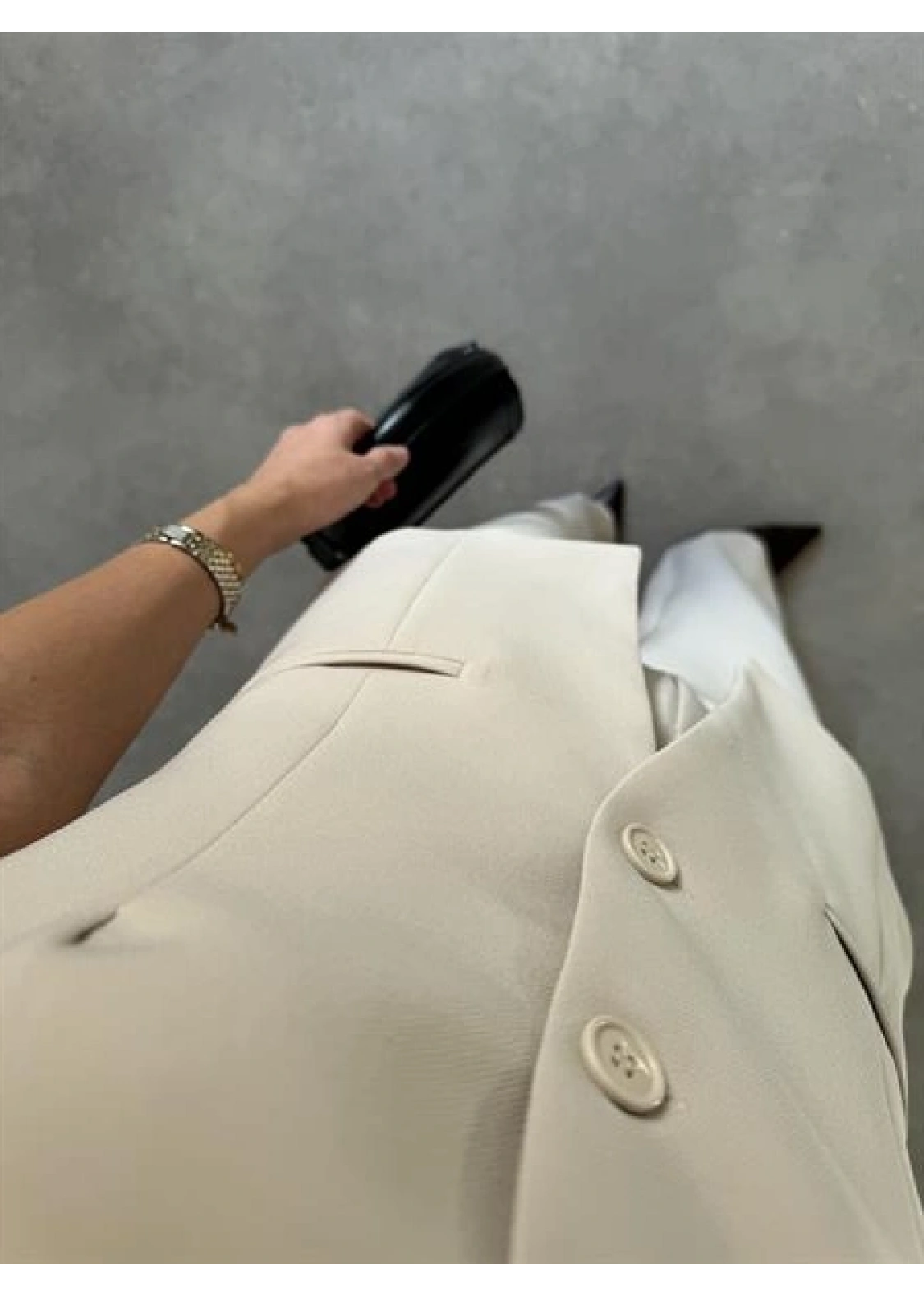 Zr Model Taş Yelekli Premium Kumaş Takım