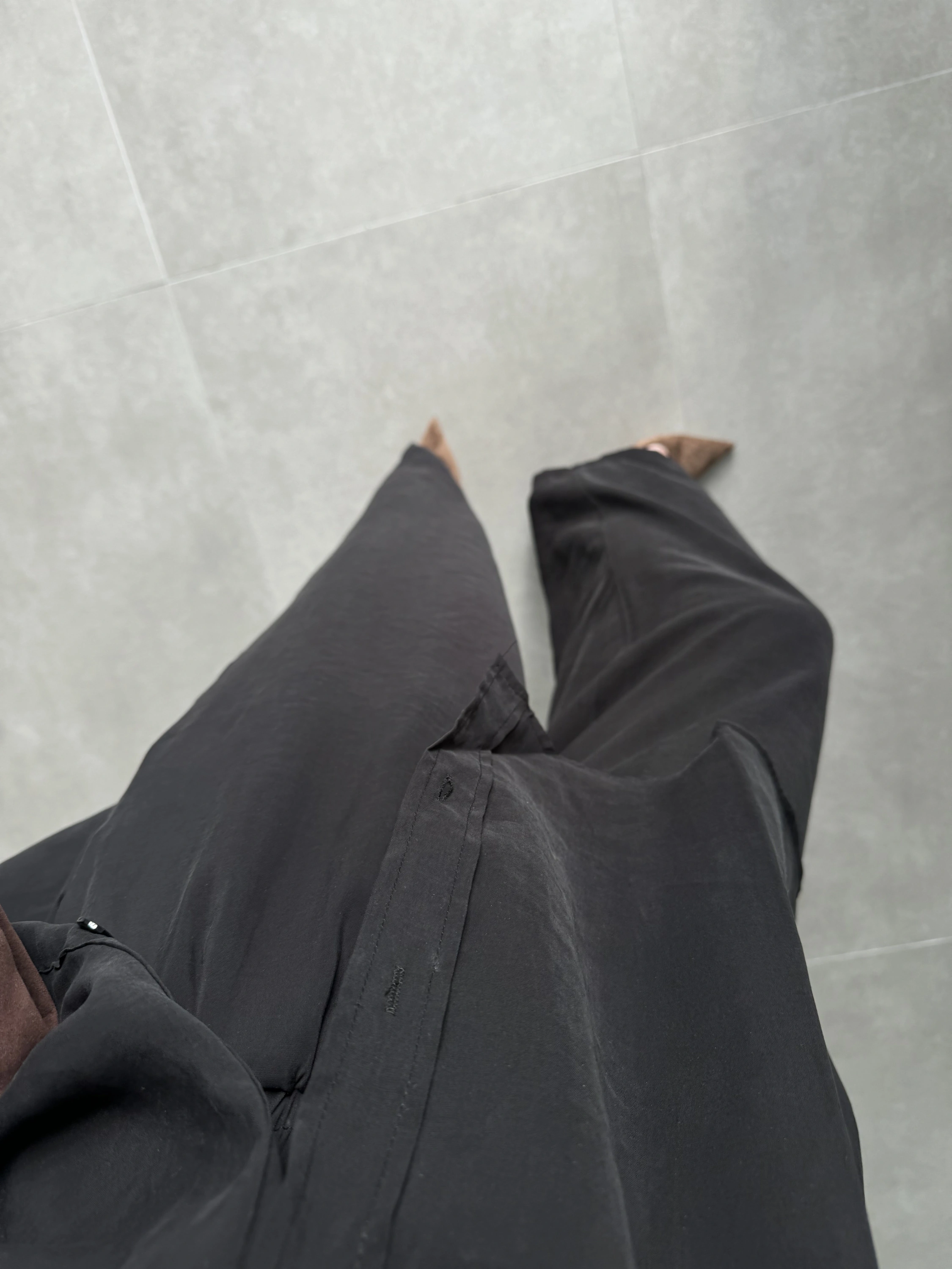 Fav Tensel Kumaş Oversize Siyah Palazzo Takım