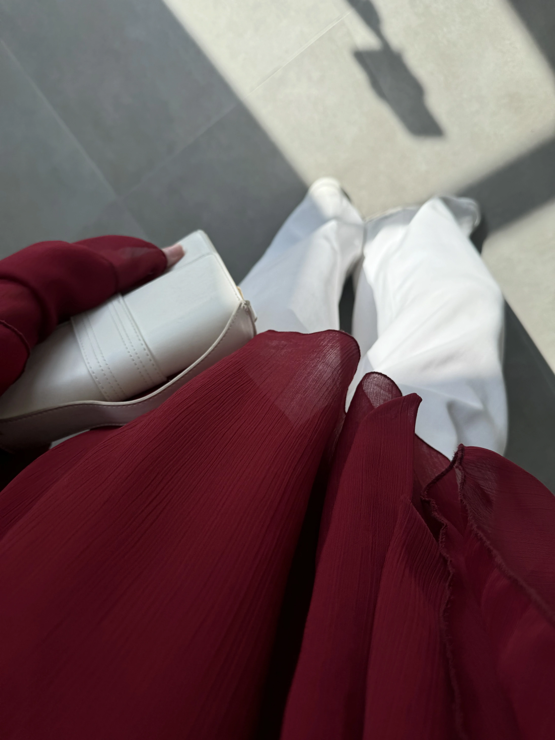 Loya Bağlamalı Bordo Şifon Bluz