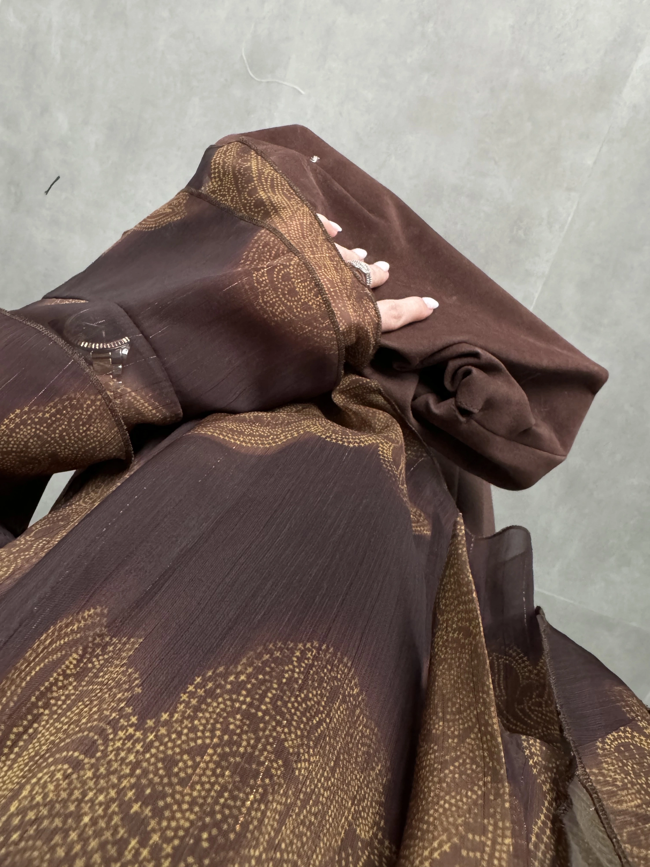 Boho Vintage Önü Bağlamalı Şifon Bluz