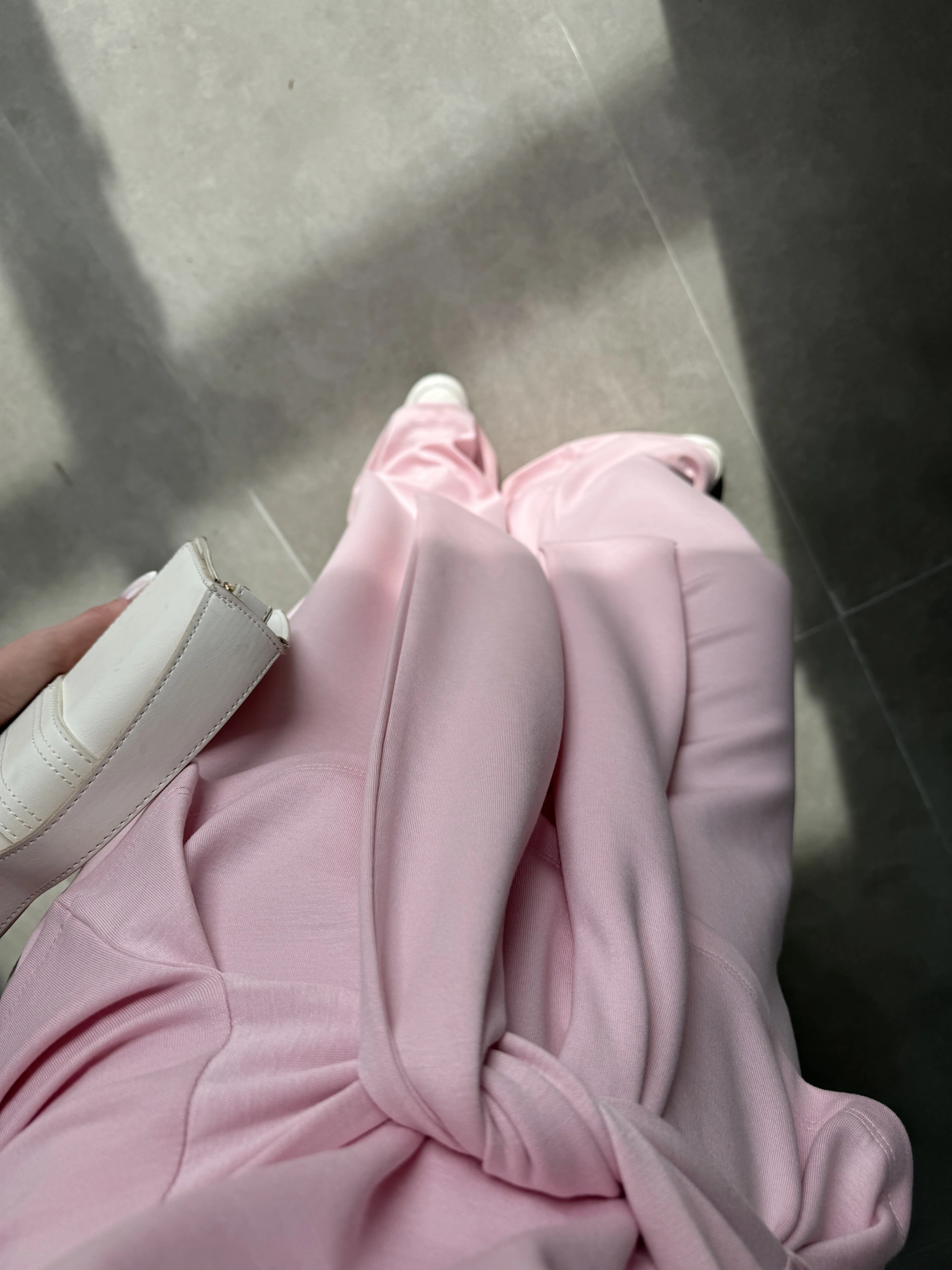 Önden Bağlamalı Model Kumaş Pembe Takım