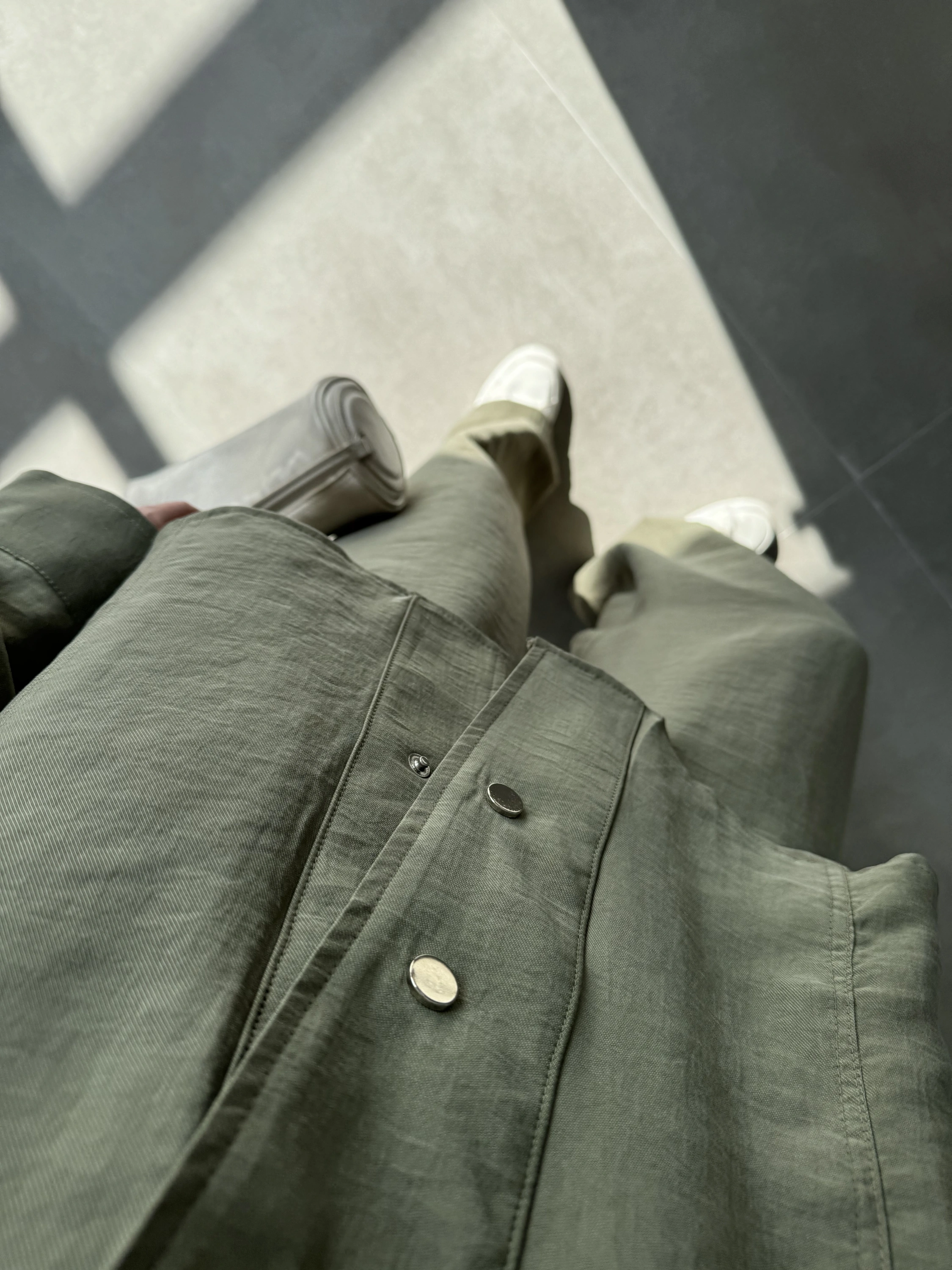 Boyundan Parçalı Haki Bomber Takım