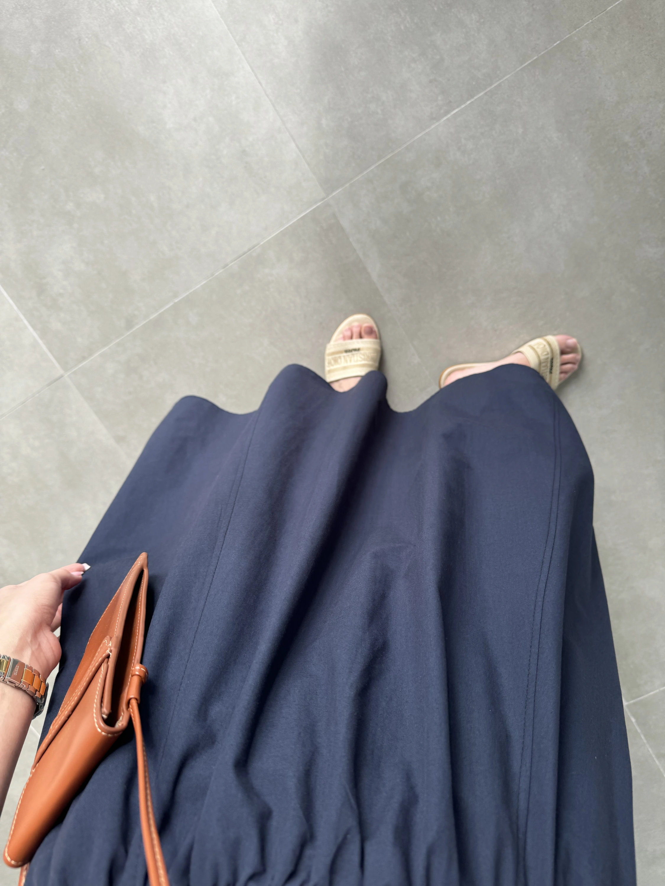 Poplin Kumaş Premium Lacivert Etek