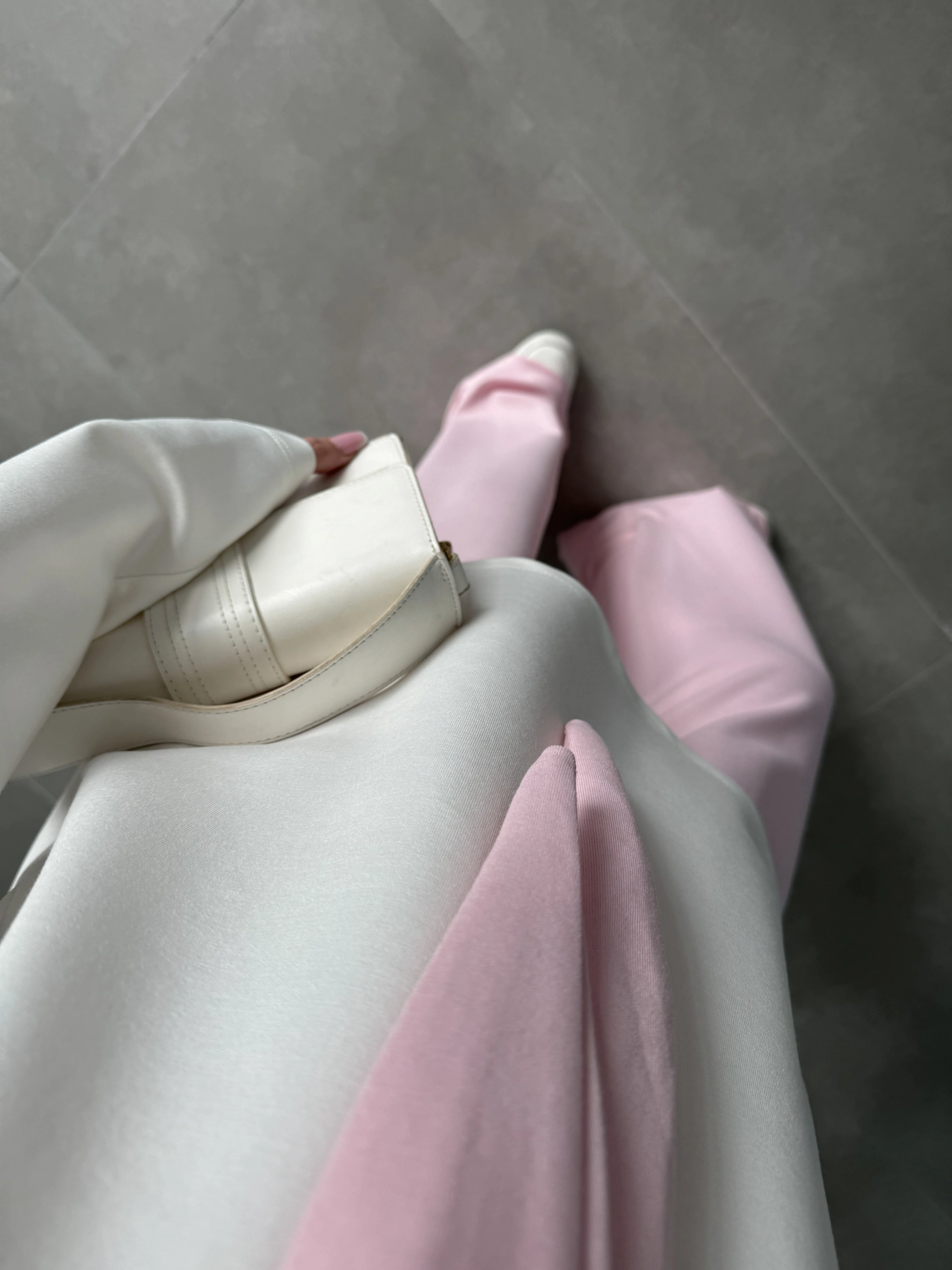 Uzunkollu Oysh Kumaş Fular Detaylı Pembe Takım