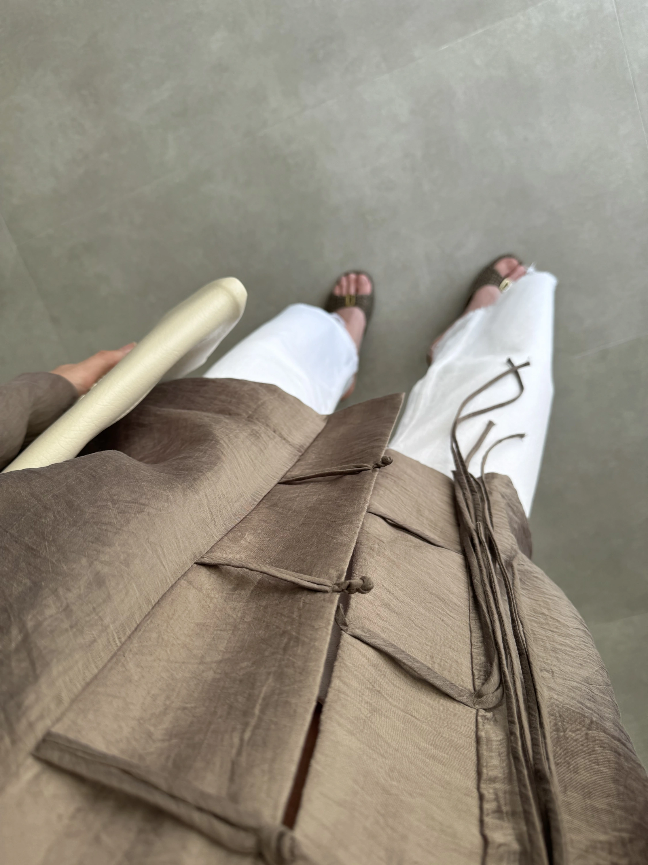 Çin Düğmeli Bronz Gömlek Kimono