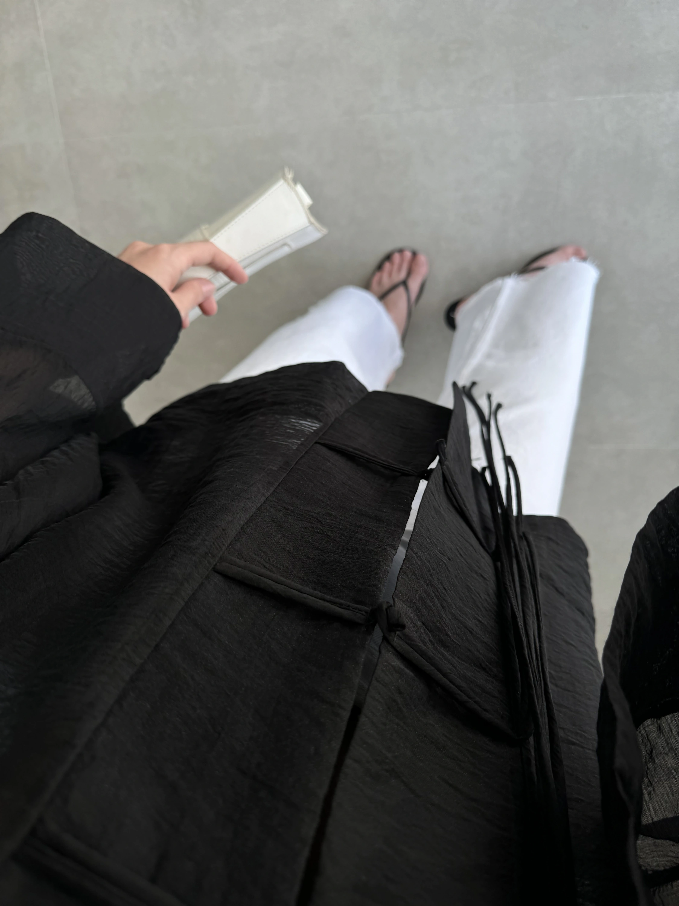 Çin Düğmeli Siyah Gömlek Kimono